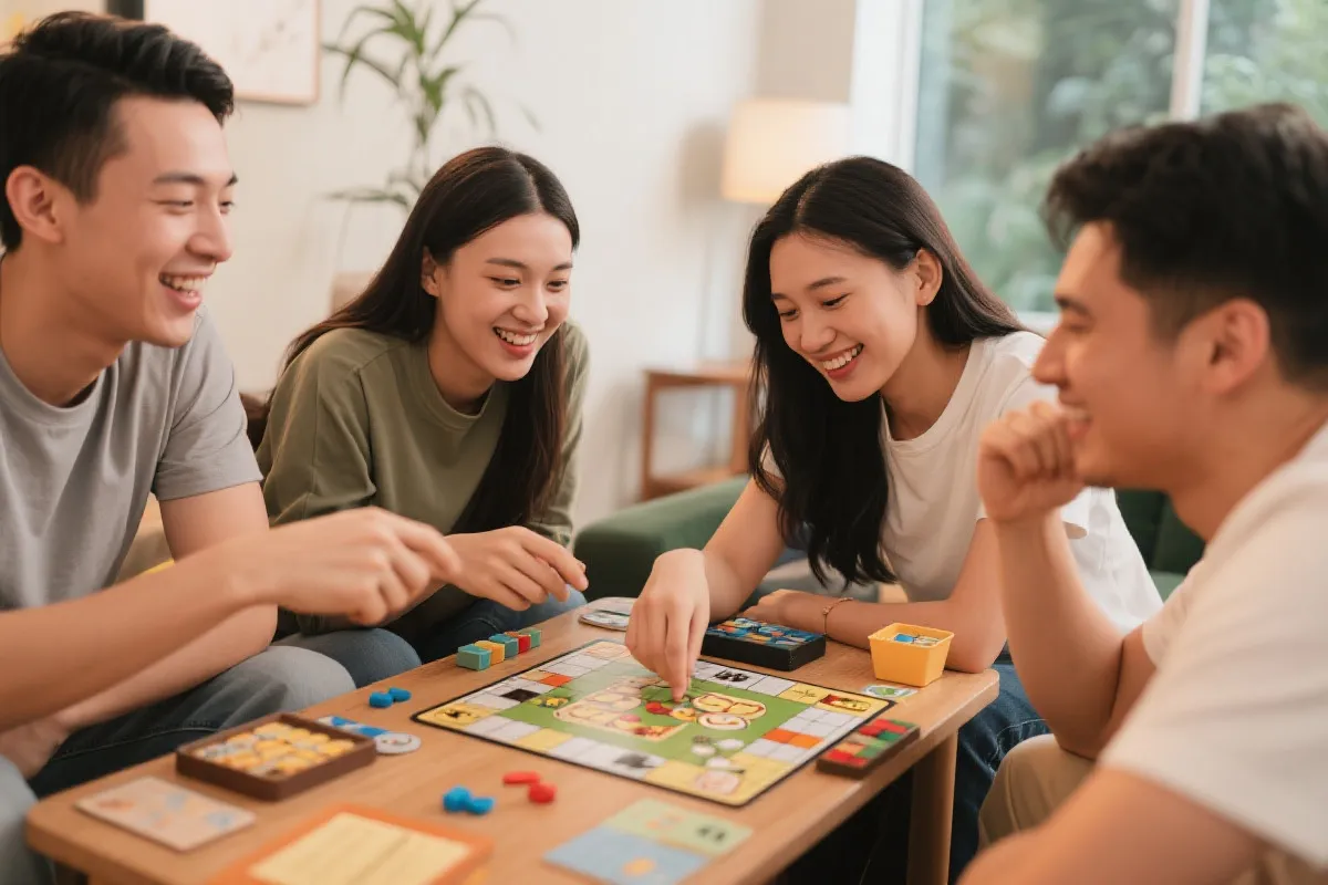 四人在线麻将对战氛围示意图